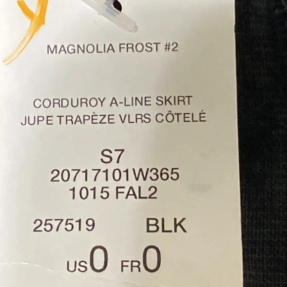 Bebe Black Corduroy A-Line Skirt - Picture 9 of 9